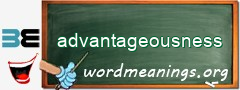 WordMeaning blackboard for advantageousness